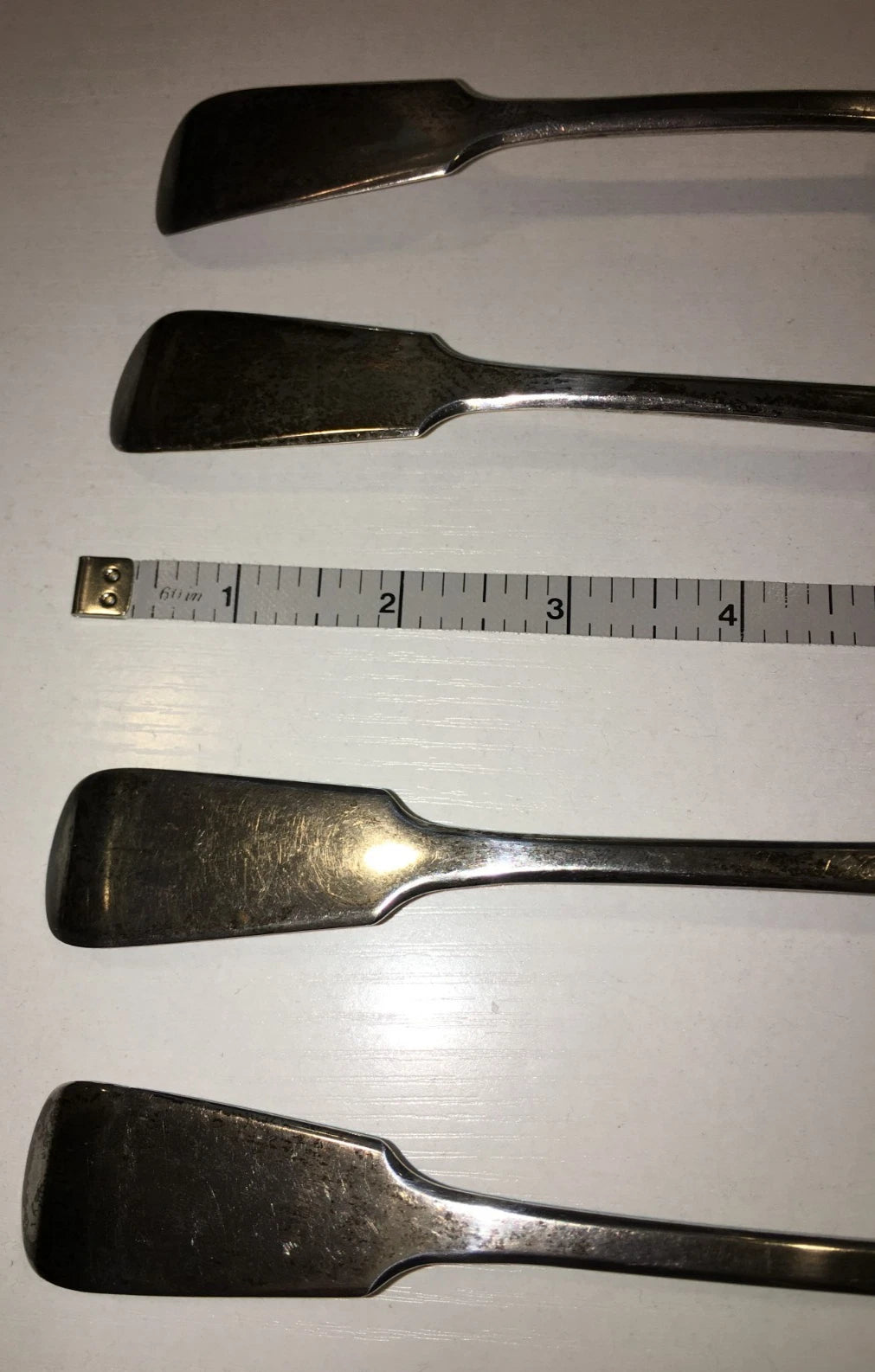 Lot 4 Cuillères de Service Anciennes Argent Massif