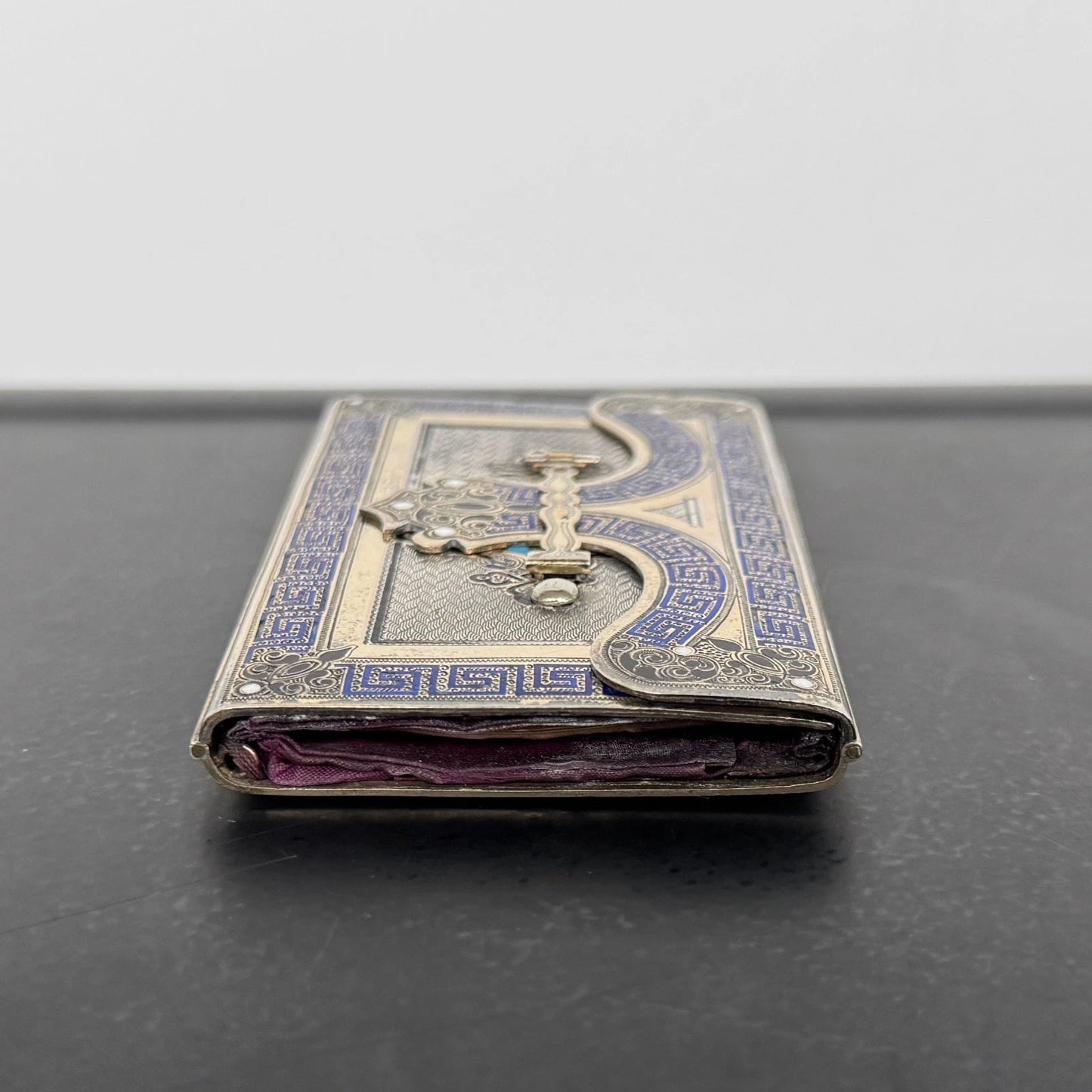 Carnet de Bal Argent Cloisonné XIXe Napoléon III