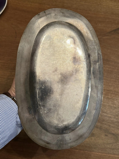 Plateau Argent Massif XVIIIe Siècle Orfèvrerie Française