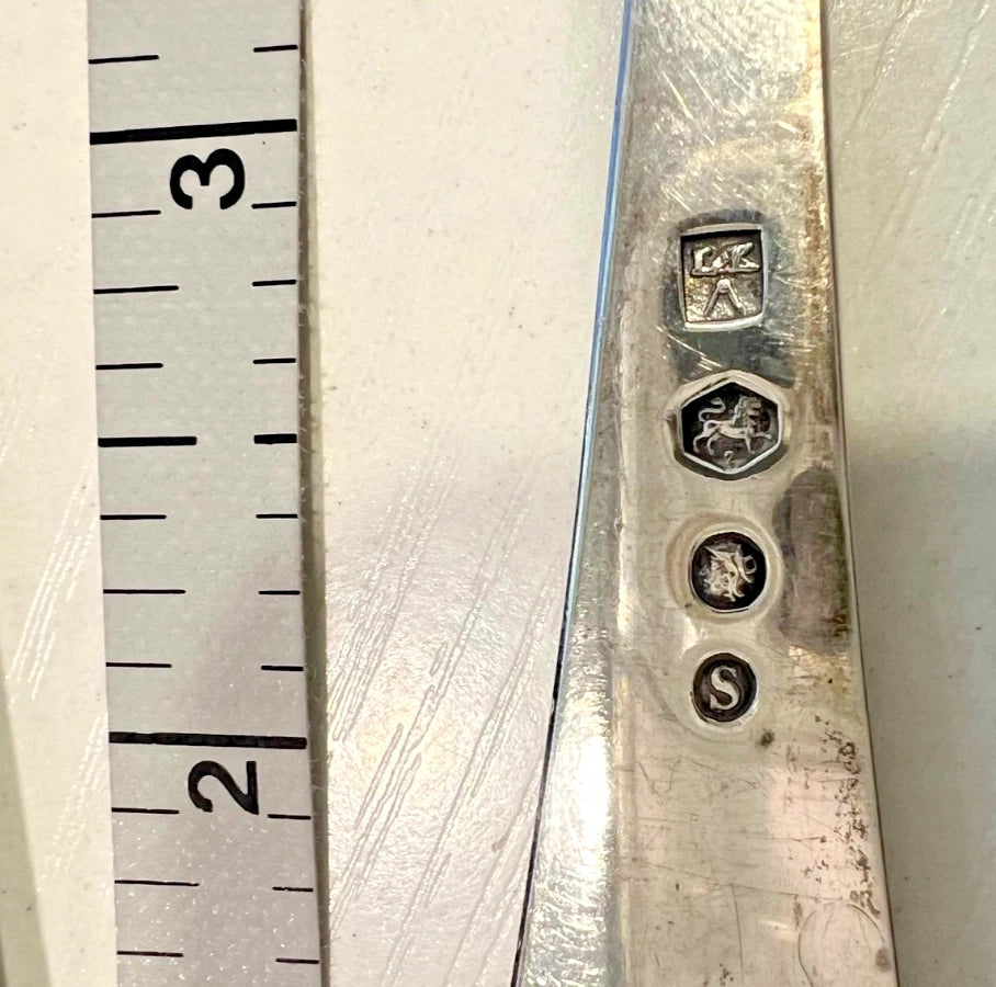Lot 4 Cuillères de Service Anciennes Argent Massif