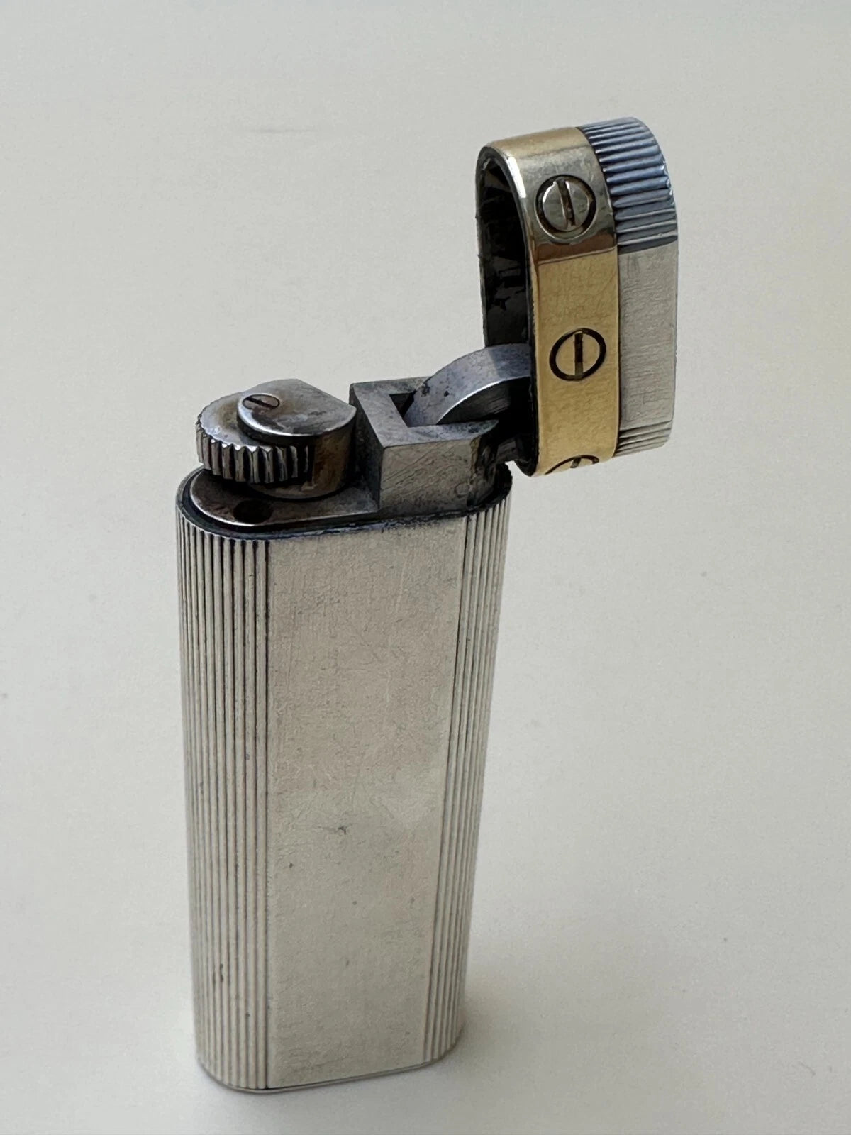 Briquet MUST de CARTIER Love Vintage – Argent 925 et Plaqué Or