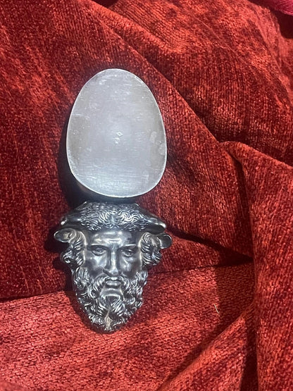 Boîte Tête de Faune Argent Massif XIXe Curiosité