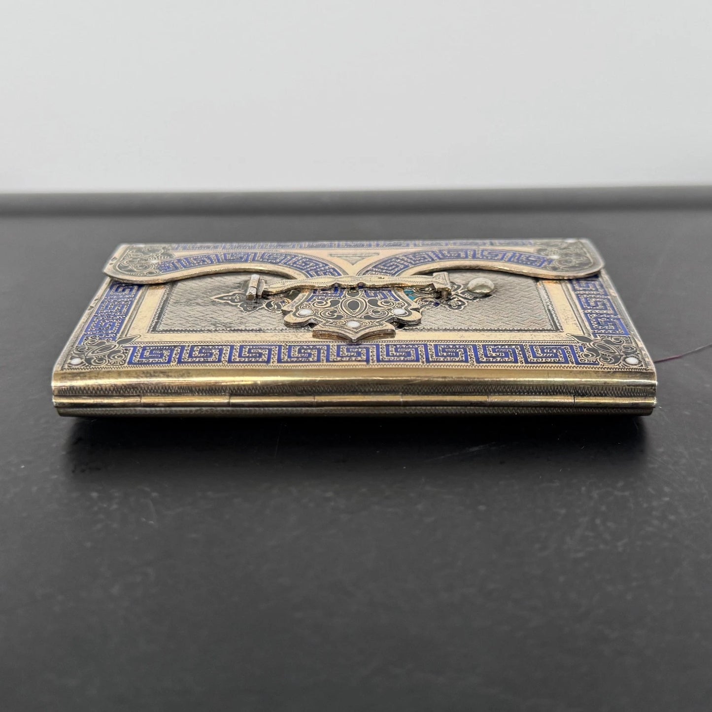 Carnet de Bal Argent Cloisonné XIXe Napoléon III