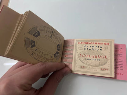 Livret Complet Billets Athlétisme – J.O Berlin 1936 – Jesse Owens