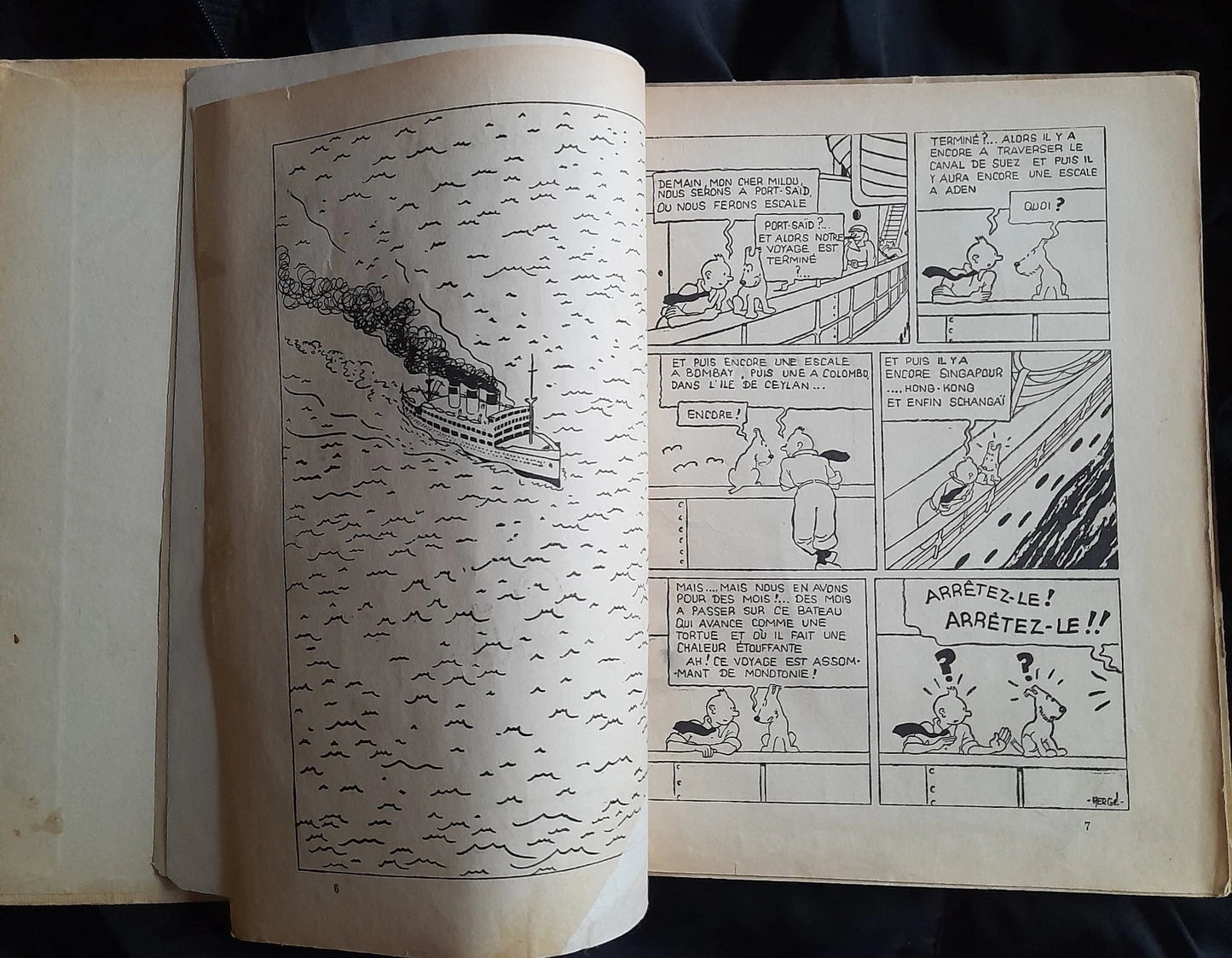 Tintin – Les Cigares du Pharaon – N&B – A6/A16 – 1938/1941