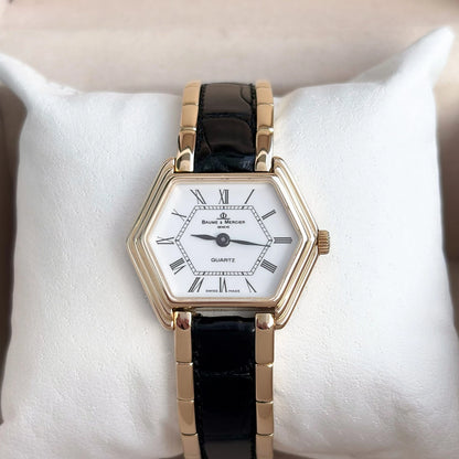 Baume & Mercier Lady Réf. 48372 – Or 18 carats, boîtier hexagonal