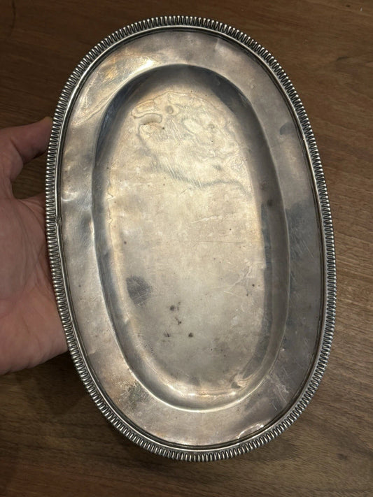 Plateau Argent Massif XVIIIe Siècle Orfèvrerie Française