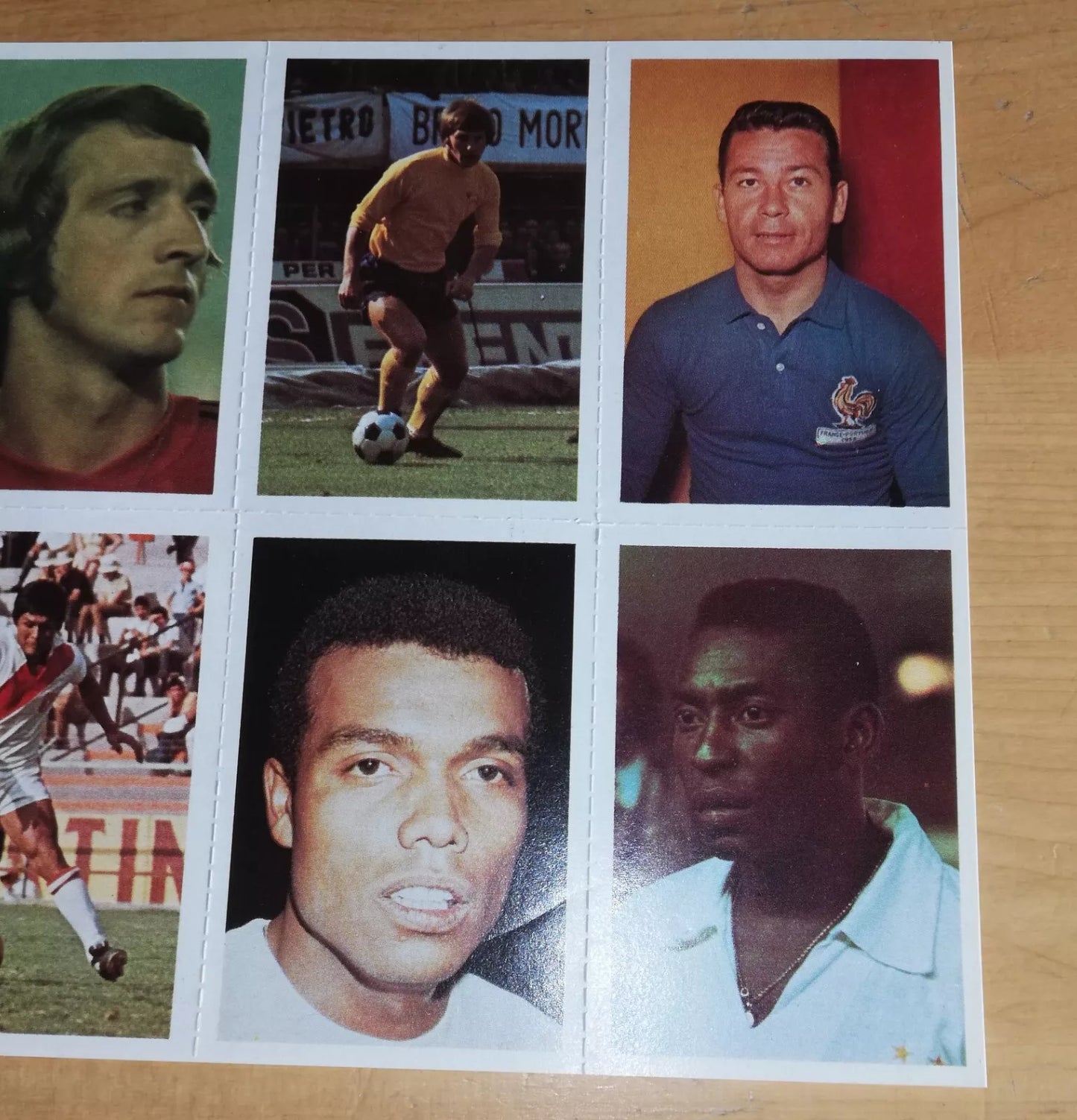 Planche d'Images Football 1974 – Pelé #37 & Just Fontaine #39 | Coupe du Monde
