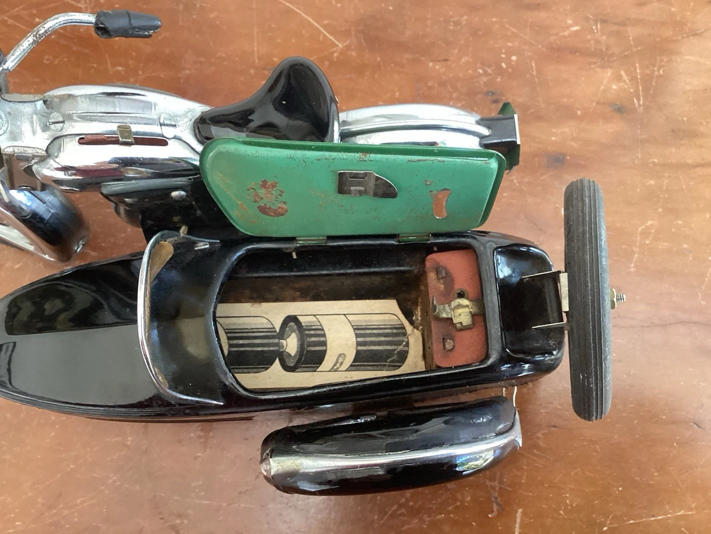Moto Side-Car Marusan Sunbeam Litho Étain