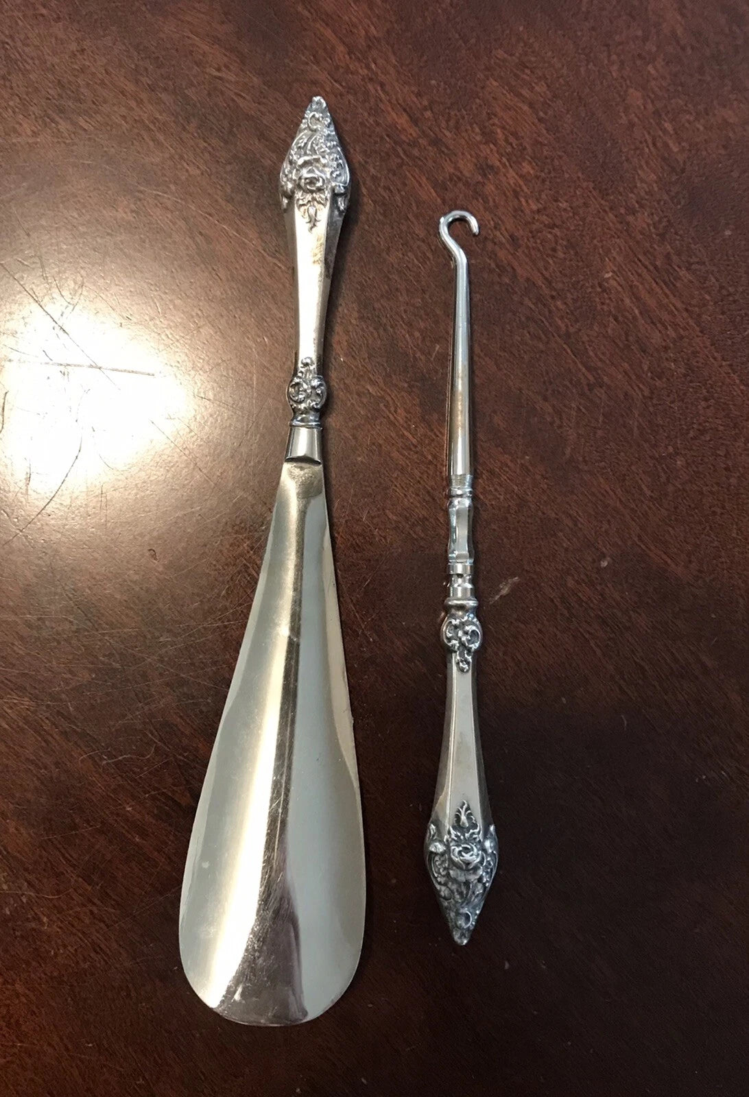 Nécessaire Toilette Ancien en Argent Sterling 10 Pièces