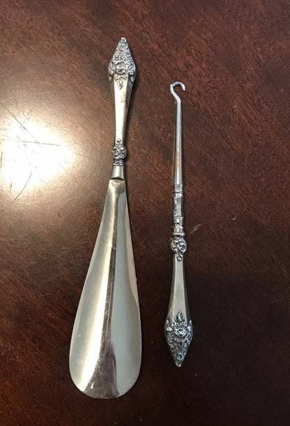 Nécessaire Toilette Ancien en Argent Sterling 10 Pièces