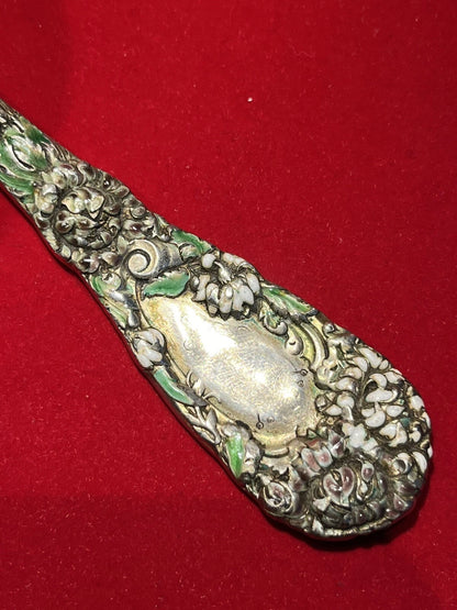 Service Durgin Sterling Émaillé Chrysanthème Américain