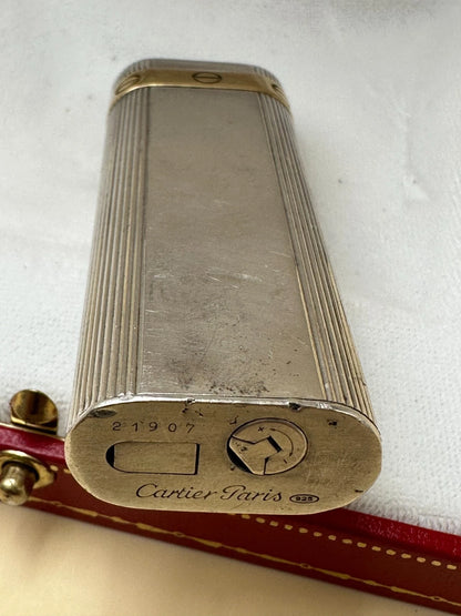 Briquet MUST de CARTIER Love Vintage – Argent 925 et Plaqué Or