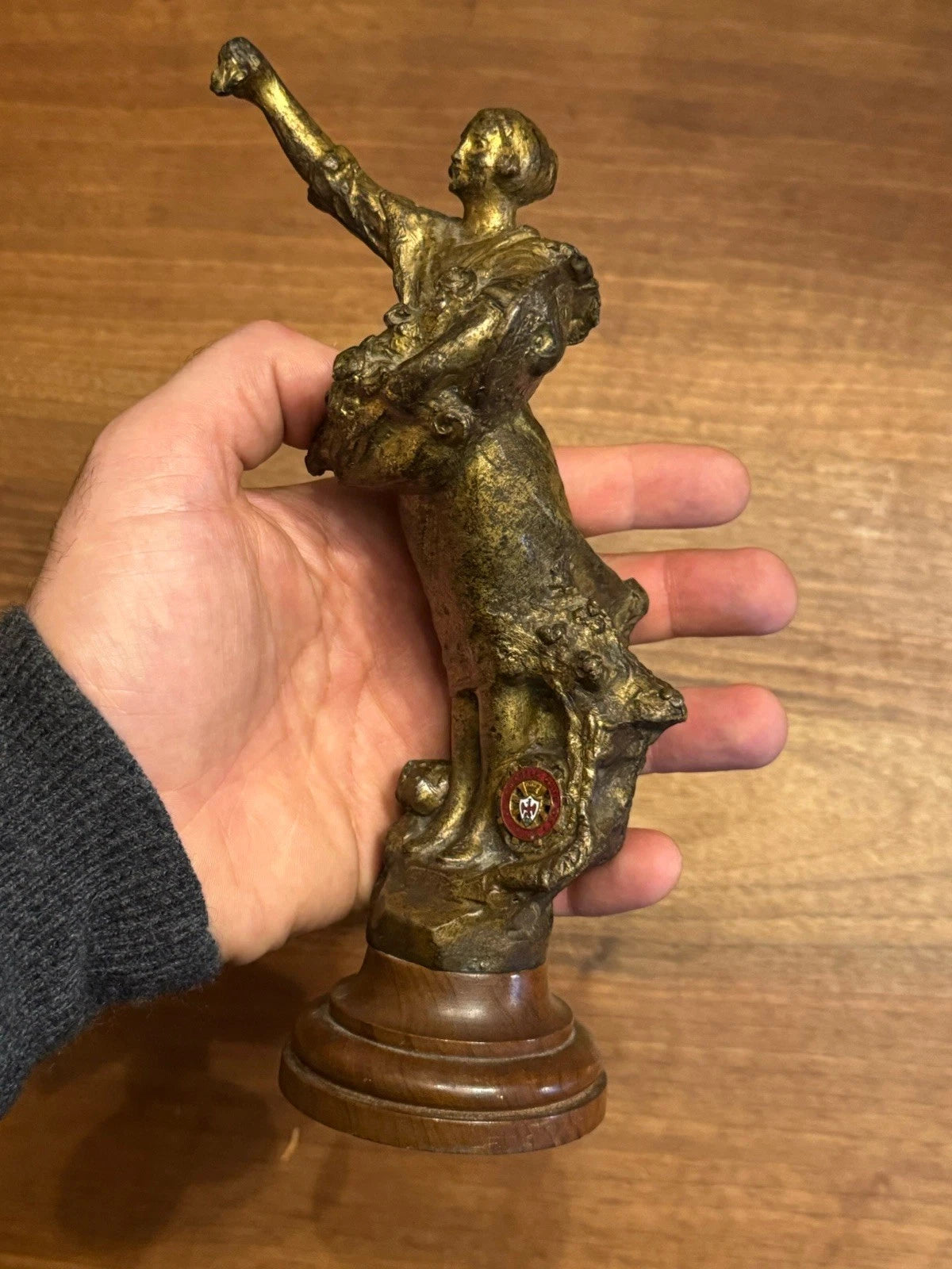 Mascotte Automobile Club de Nice – Bronze Patiné – Vintagerie