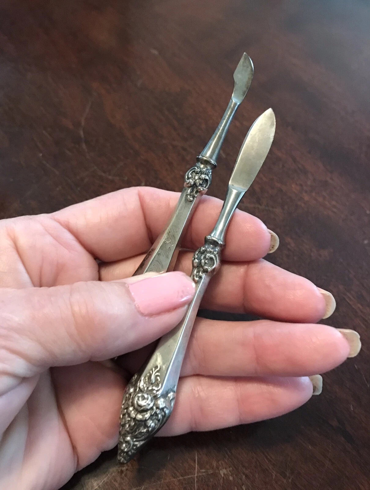 Nécessaire Toilette Ancien en Argent Sterling 10 Pièces