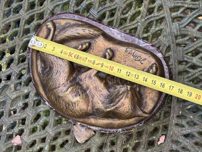 Chat Couché en Bronze Signé J. Bézier – Socle en Marbre – Vintagerie