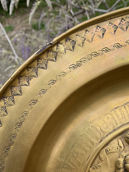 Plat de Quête en Laiton – Adam et Ève – XVIIe siècle