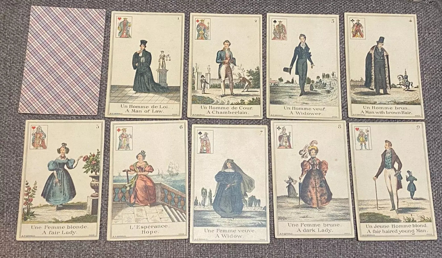 Jeu de cartes Le Livre du Destin 1890 Grimaud – Complet
