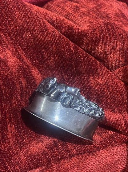 Boîte Tête de Faune Argent Massif XIXe Curiosité