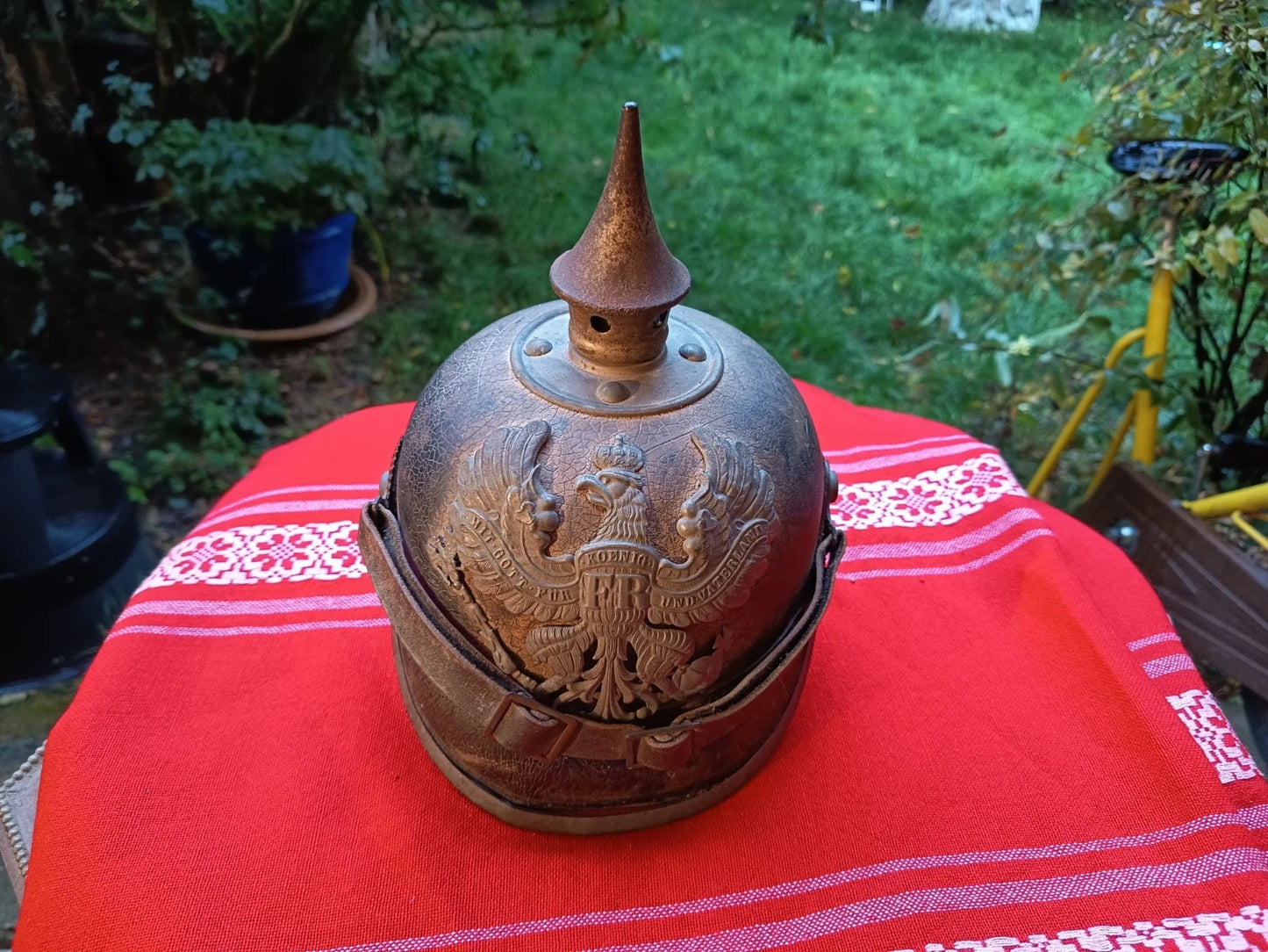 Casque à Pointe Prussien Authentique 1916 WW1 – Pickelhaube