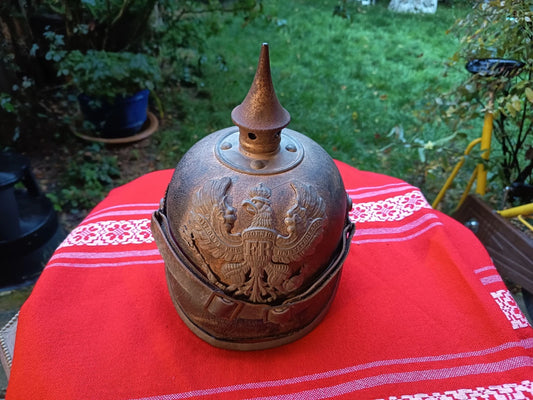Casque à Pointe Prussien Authentique 1916 WW1 — Pickelhaube
